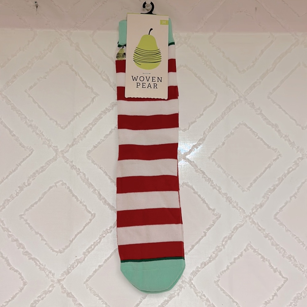 Woven Pear Holiday Naughty/Nice socks